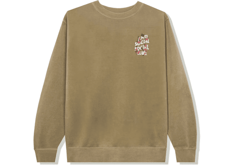 Anti Social Social Club 30 Pigment Dye Crewneck Sand 2