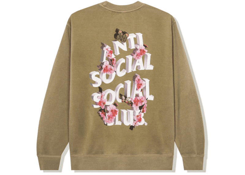 Anti Social Social Club 30 Pigment Dye Crewneck Sand