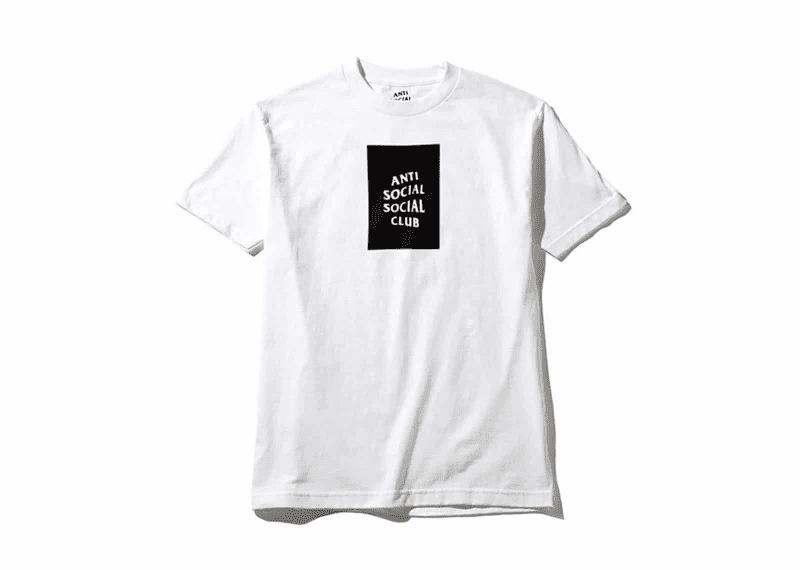 Anti Social Social Club Box Logo Tee White F