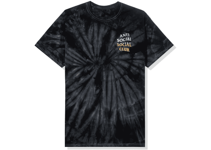 Anti Social Social Club Thermal Internal T shirt Black Tie Dye 2