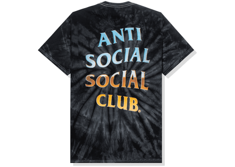 Anti Social Social Club Thermal Internal T shirt Black Tie Dye