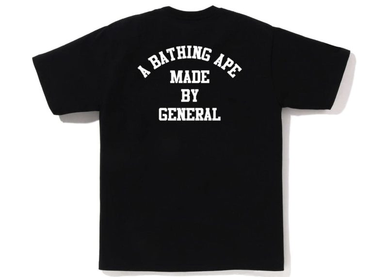 BAPE A Bathing Ape Lettered Tee Black