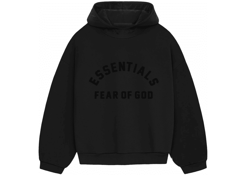 Fear of God Essentials Nylon Fleece Hoodie Jet Black Jet Black