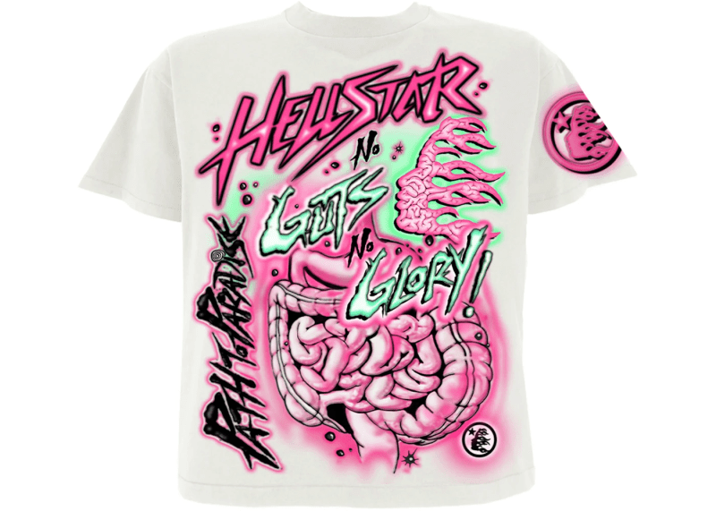 Hellstar No Guts No Glory T Shirt White