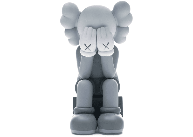 Kaws Passing Through Open Edition Vinyl Figure Grey 1