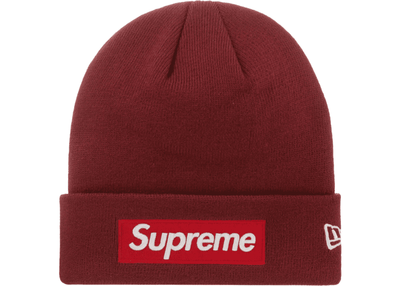 Supreme New Era Box Logo Beanie FW22 Cardinal