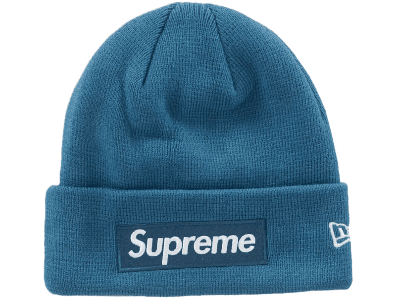 Supreme New Era Box Logo Beanie FW23 Blue