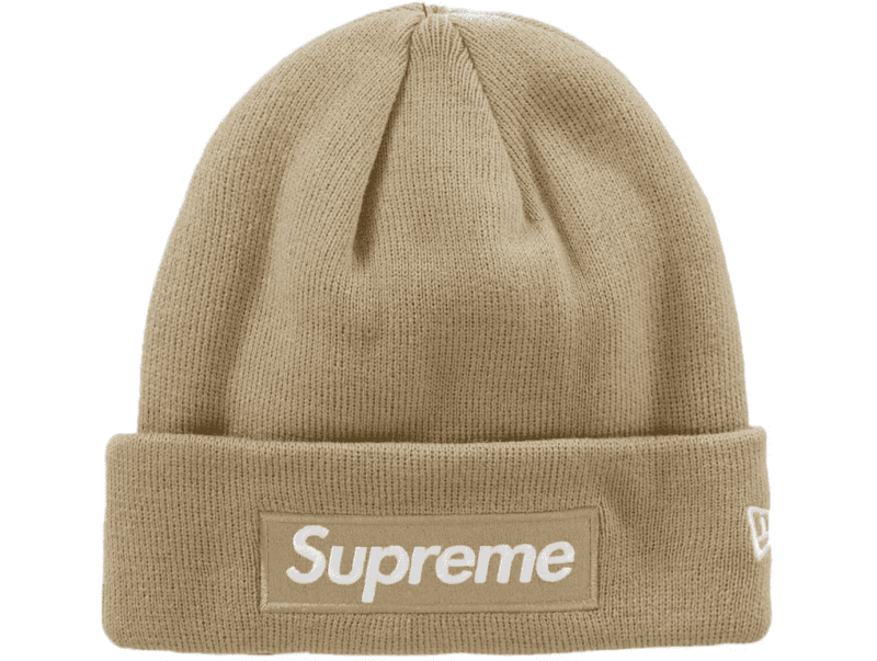 Supreme New Era Box Logo Beanie FW23 Dark Sand