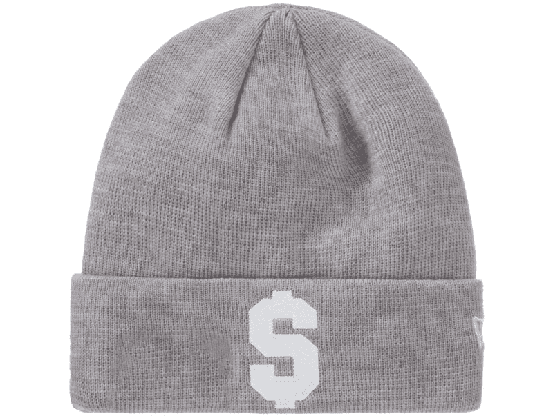 Supreme New Era Dollar Beanie Heather Grey