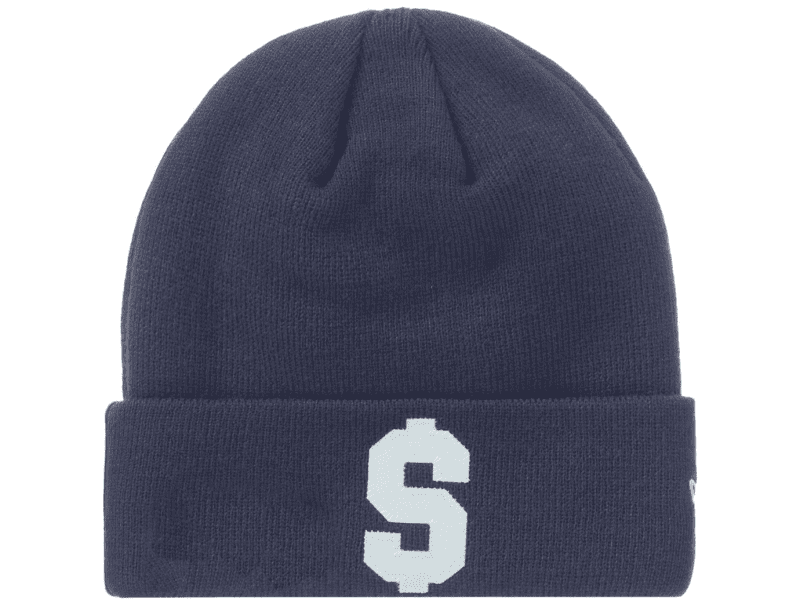 Supreme New Era Dollar Beanie Navy