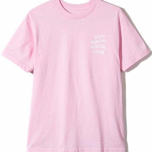 anti social social club logo tee 2 pink 844321