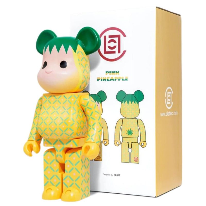 bearbrick x clot summer fruits pink pineapple 1000 209145