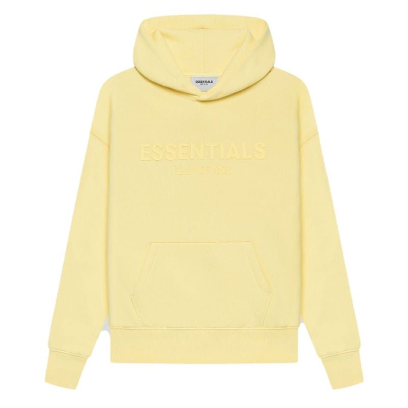 fear of god essentials kids pull over hoodie yellowlemonade 153998