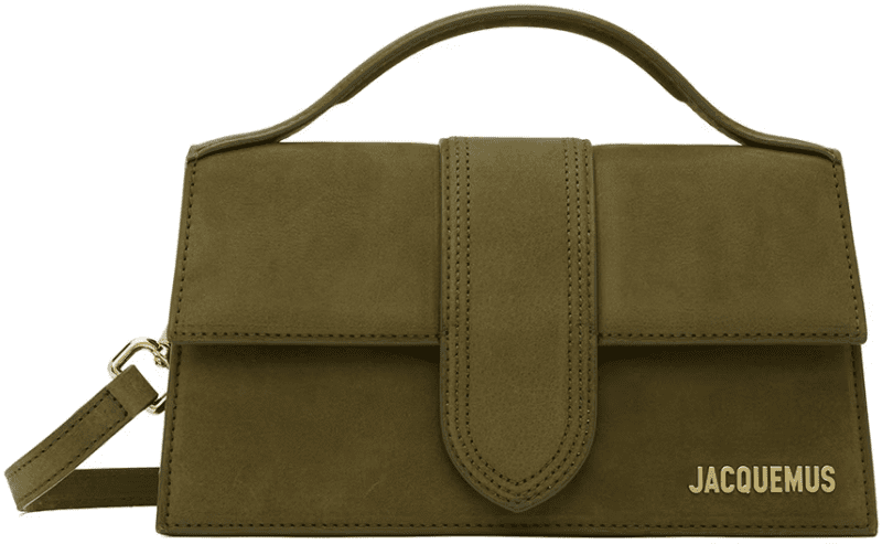 jacquemus khaki le chouchou le grand bambino bag