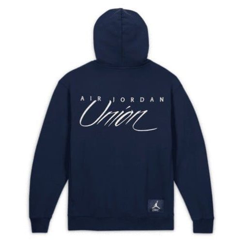 jordan x union mj fleece hoodie college navycoconut milk 923617