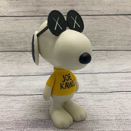 kaws x peanuts joe snoopy vinyl figure white displayed 653586