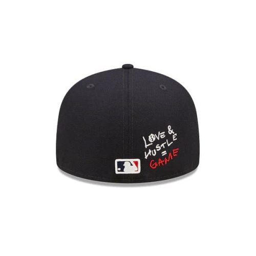 new era 59fifty team heart atlanta braves fitted navy 763701