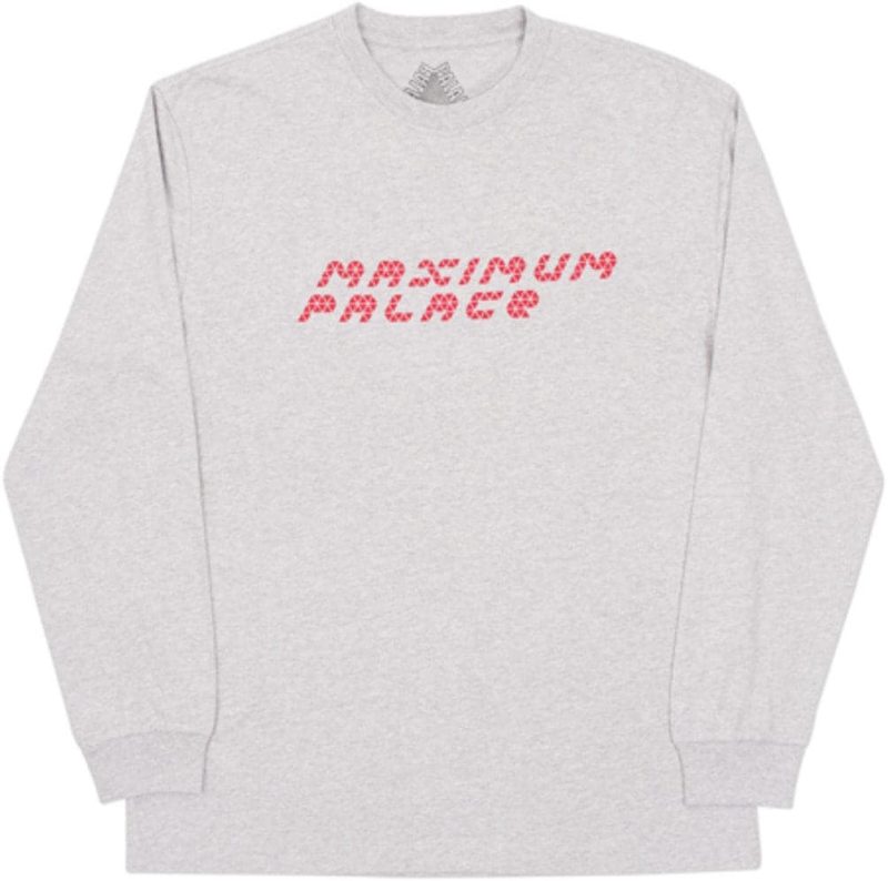 palace tri flect ls tee grey 685260