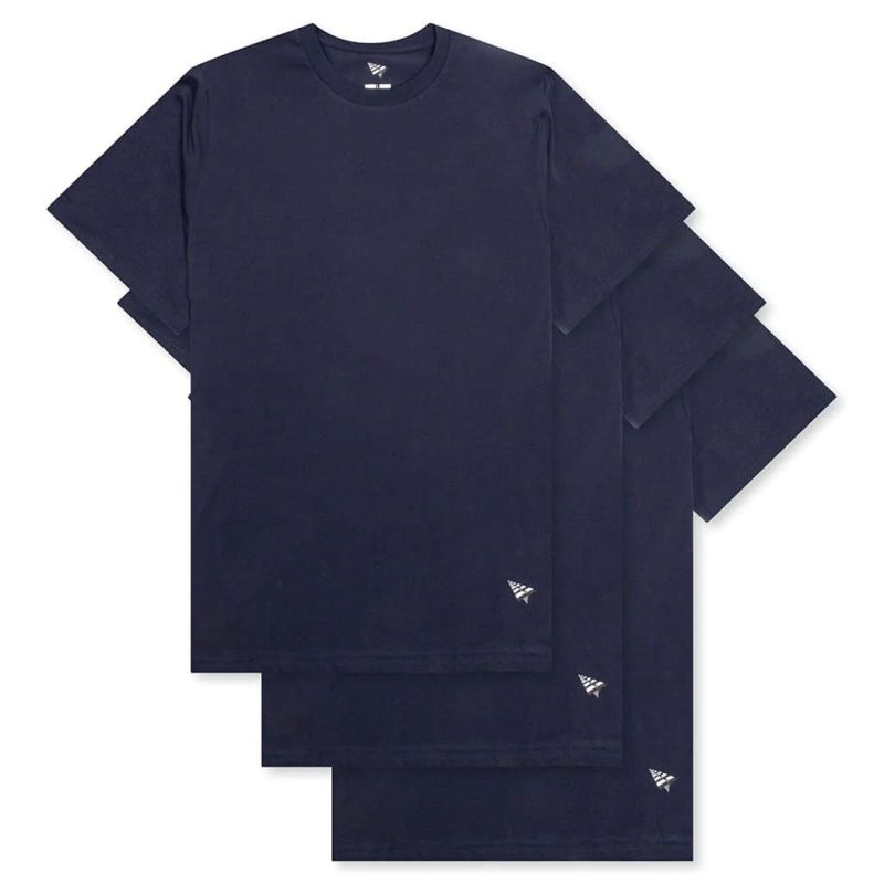 paper planes essential 3 pack tees navy 594114