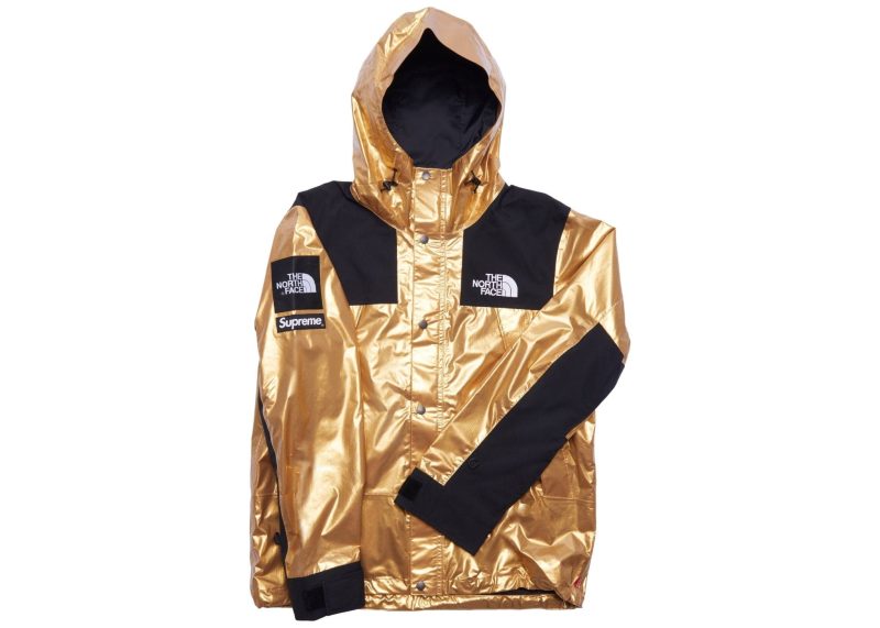 supreme the north face metallic mountain parka gold 852140