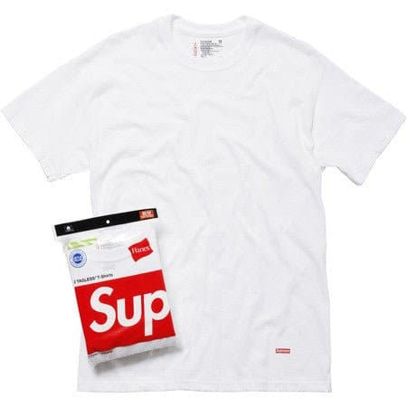 supremehanes tagless tee white 3 pack 656327