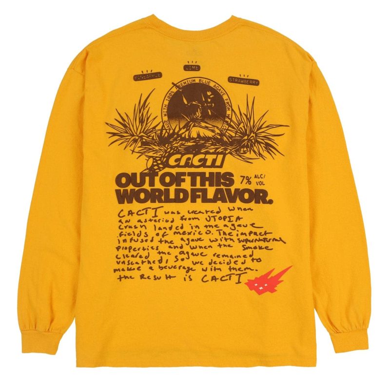 travis scott cacti mono seal hertiage ls tee gold 907556