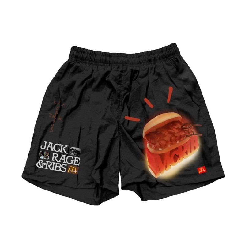 travis scott mcrib shorts black 956808