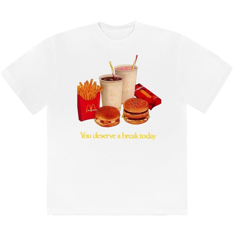 travis scott x mcdonalds deserve a break ii t shirt white 391389